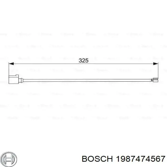 1987474567 Bosch Sensor dianteiro de desgaste das sapatas do freio