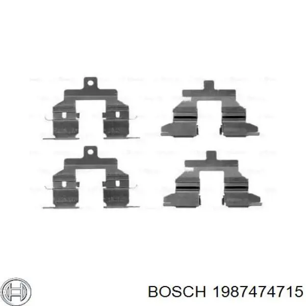 Kit de molas de fixação de sapatas de disco traseiras Bosch 1987474715 preço, a partir de 7,90 USD