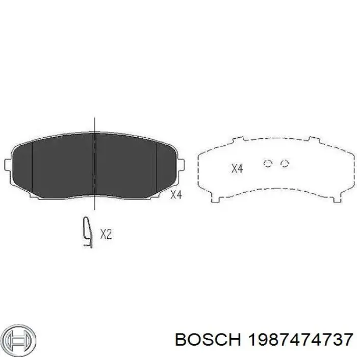 Compre 1987474737 Bosch Kit de molas de fixação de sapatas de disco dianteiras