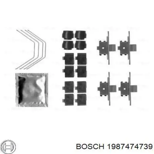 Chapa anti-ruído de fixação do freio de sapata dianteira Bosch 1987474739 preço, a partir de 20,82 USD