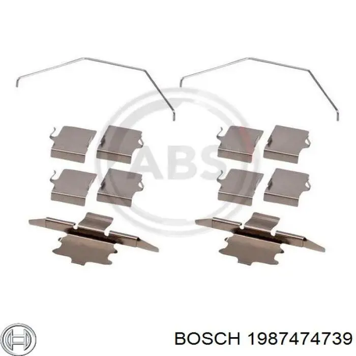 Compre 1987474739 Bosch Chapa anti-ruído de fixação do freio de sapata dianteira