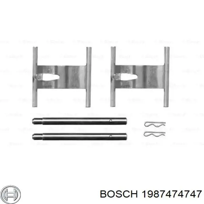 Compre 1987474747 Bosch Kit de molas de fixação de sapatas de disco traseiras