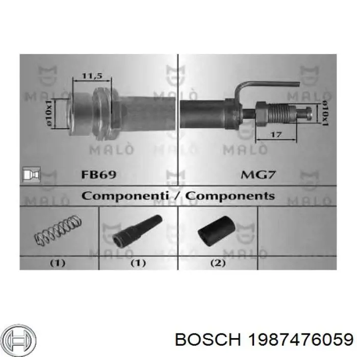 Compre 1987476059 Bosch Mangueira do freio dianteira