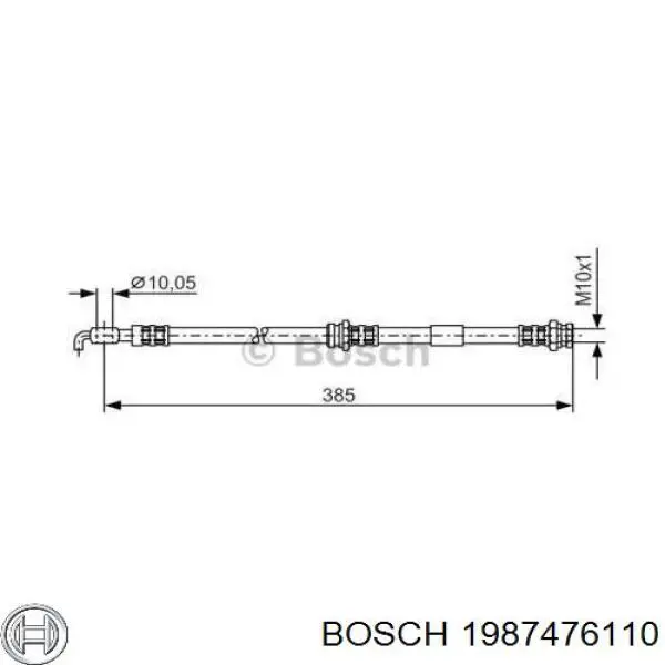 Mangueira do freio dianteira Bosch 1987476110 preço, a partir de 12,19 USD