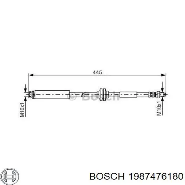 1987476180 Bosch Mangueira do freio traseira