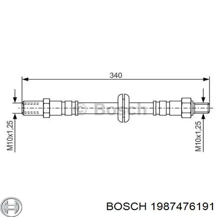Mangueira do freio dianteira Bosch 1987476191 preço, a partir de 11,73 USD