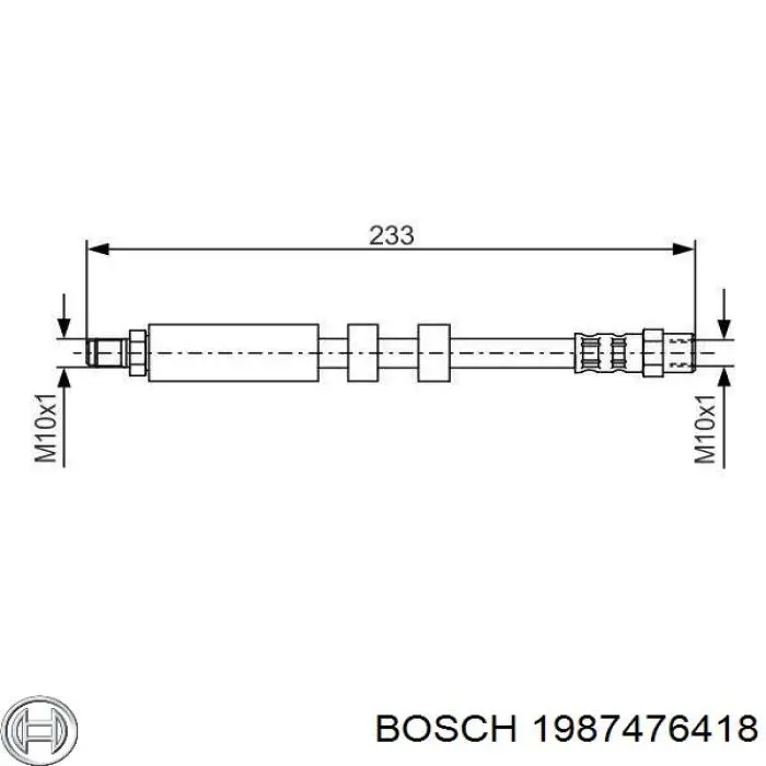 1987476418 Bosch Mangueira do freio traseira