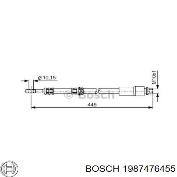 1987476455 Bosch Mangueira do freio dianteira