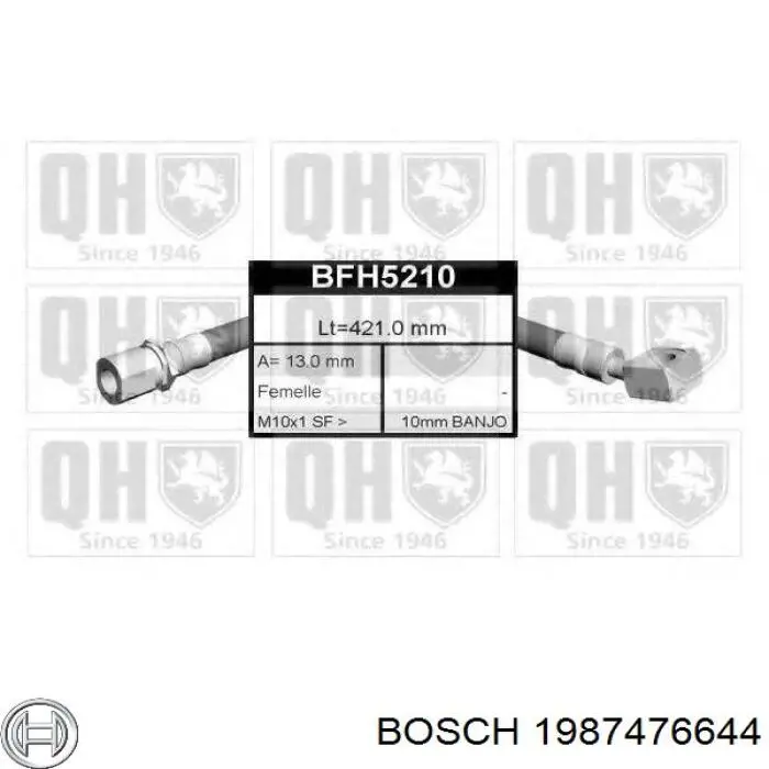 Compre 1987476644 Bosch Mangueira do freio dianteira