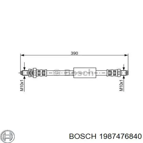 Compre 1987476840 Bosch Mangueira do freio traseira