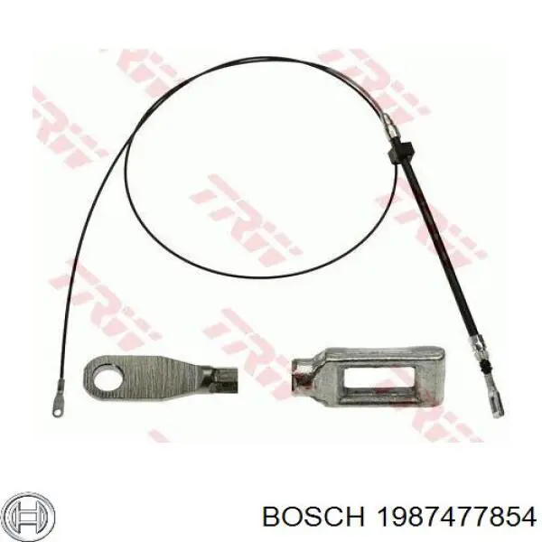 Compre 1987477854 Bosch Cabo do freio de estacionamento dianteiro