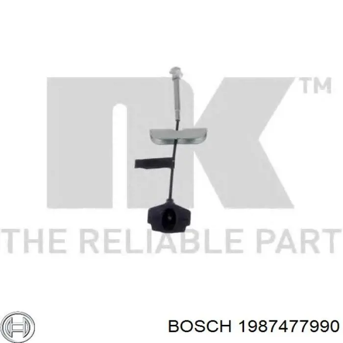 Compre 1987477990 Bosch Cabo do freio de estacionamento dianteiro