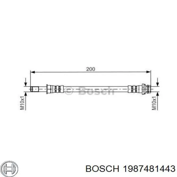 1987481443 Bosch Mangueira do freio dianteira