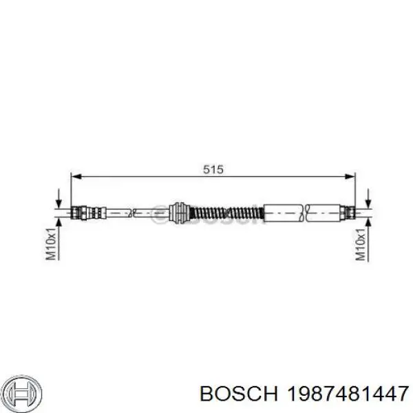 1987481447 Bosch Mangueira do freio dianteira