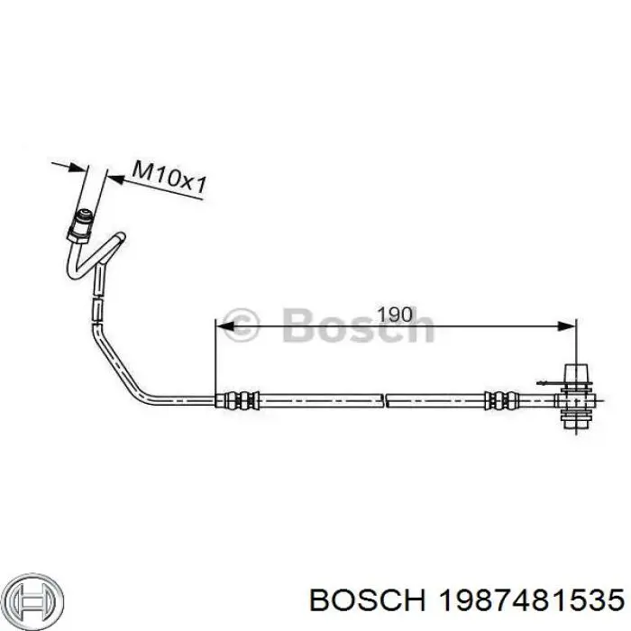 Mangueira do freio traseira direita Bosch 1987481535 preço, a partir de 37,72 USD