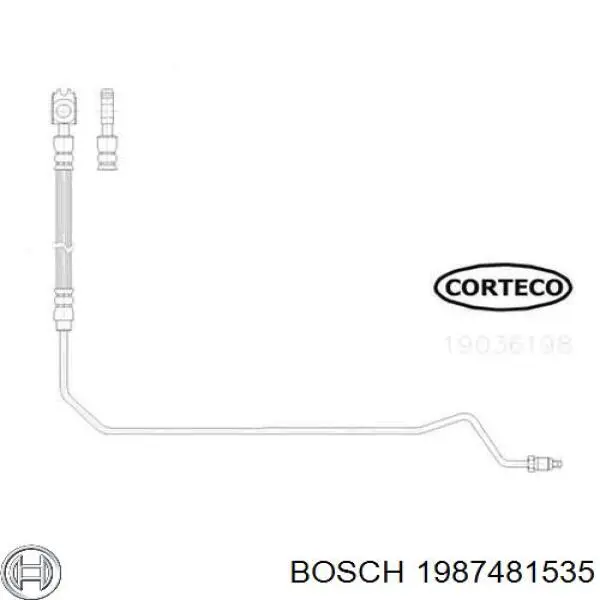 Compre 1987481535 Bosch Mangueira do freio traseira direita