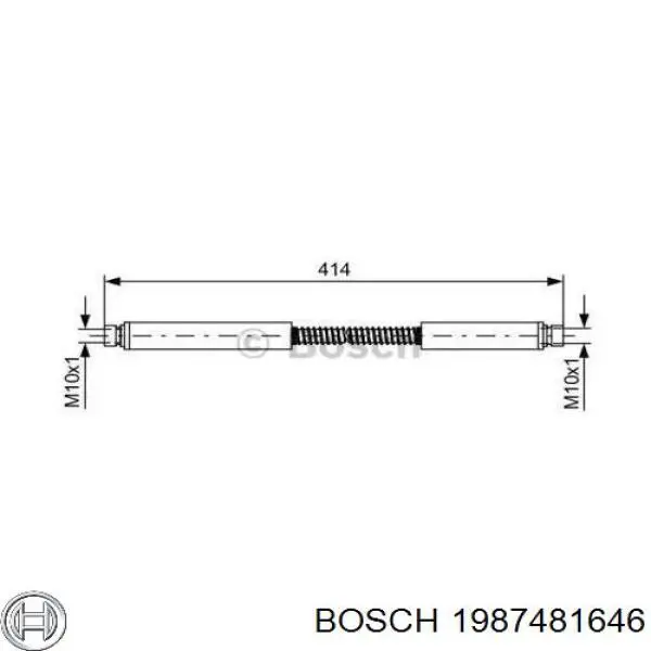 Mangueira do freio dianteira Bosch 1987481646 preço, a partir de 24,95 USD
