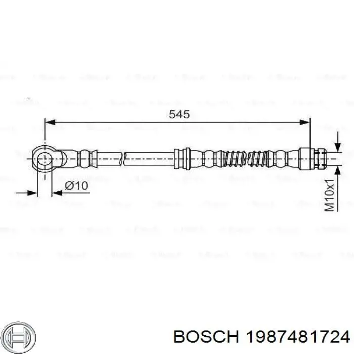 Mangueira do freio dianteira Bosch 1987481724 preço, a partir de 20,08 USD
