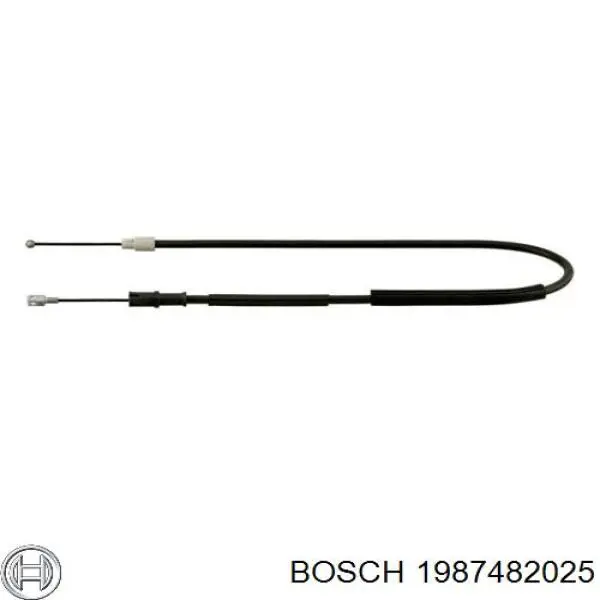 Compre 1987482025 Bosch Cabo do freio de estacionamento traseiro direito