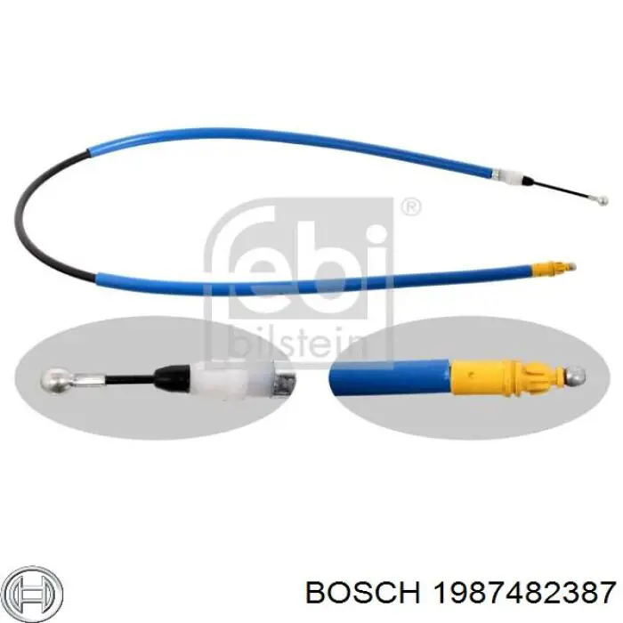 Cabo do freio de estacionamento traseiro esquerdo Bosch 1987482387 preço, a partir de 17,43 USD