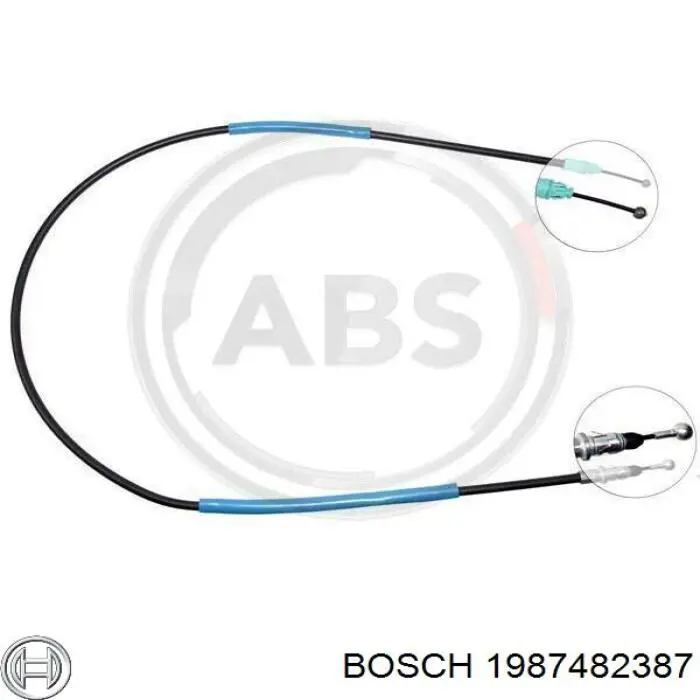 Compre 1987482387 Bosch Cabo do freio de estacionamento traseiro esquerdo