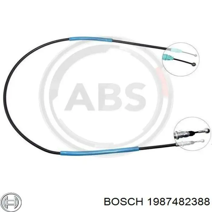 Cabo do freio de estacionamento traseiro direito Bosch 1987482388 preço, a partir de 17,23 USD