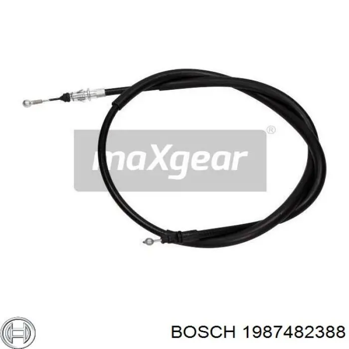 Compre 1987482388 Bosch Cabo do freio de estacionamento traseiro direito