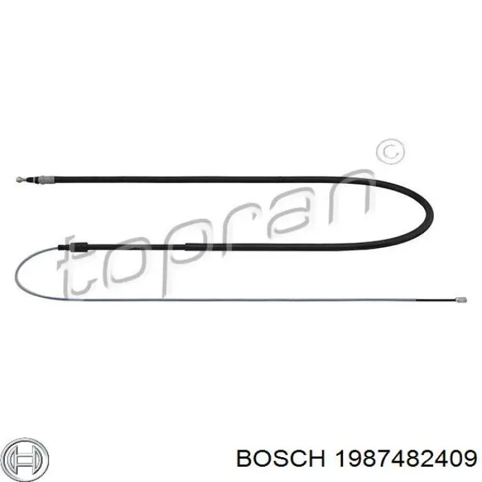 Cabo traseiro direito/esquerdo do freio de estacionamento Bosch 1987482409 preço, a partir de 20,11 USD