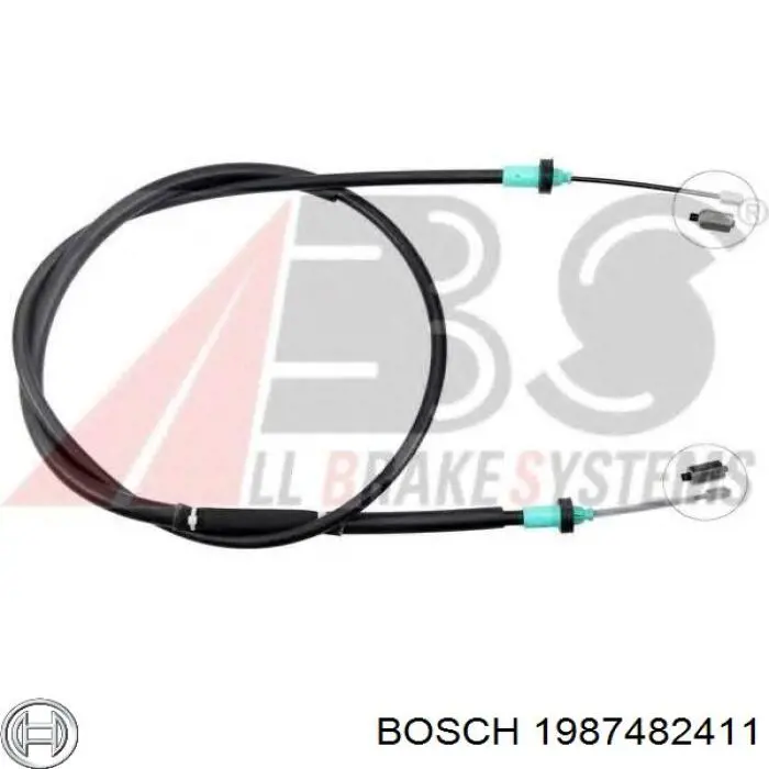 Compre 1987482411 Bosch Cabo traseiro direito/esquerdo do freio de estacionamento
