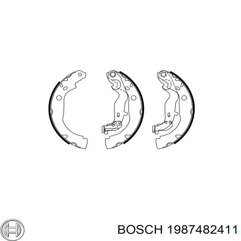 1987482411 Bosch Cabo traseiro direito/esquerdo do freio de estacionamento