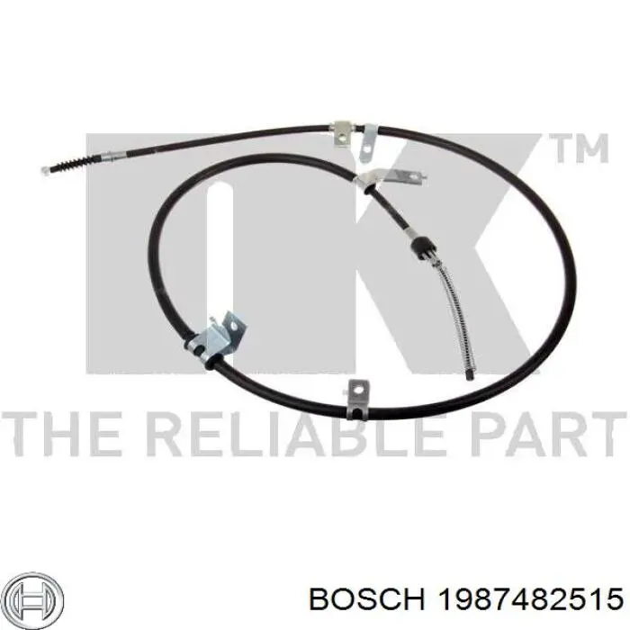 1987482515 Bosch Cabo do freio de estacionamento traseiro esquerdo