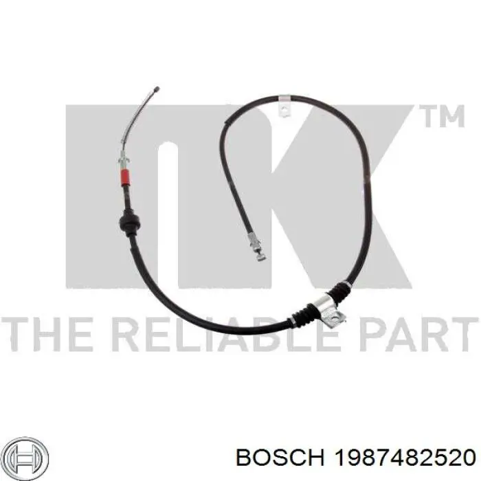 1987482520 Bosch Cabo do freio de estacionamento traseiro esquerdo