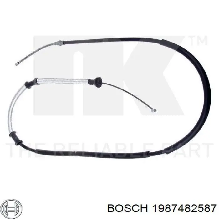 1987482587 Bosch Cabo do freio de estacionamento traseiro direito