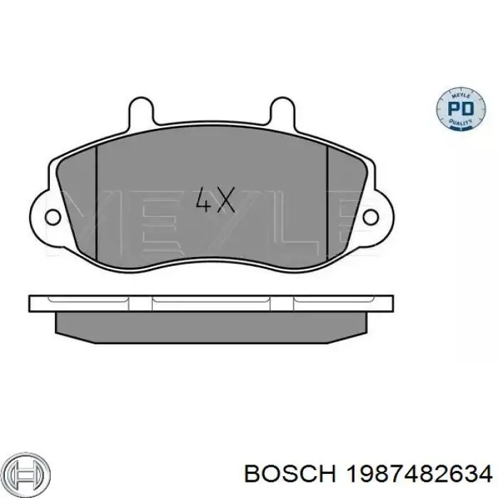 Cabo do freio de estacionamento intermédio Bosch 1987482634 preço, a partir de 16,04 USD