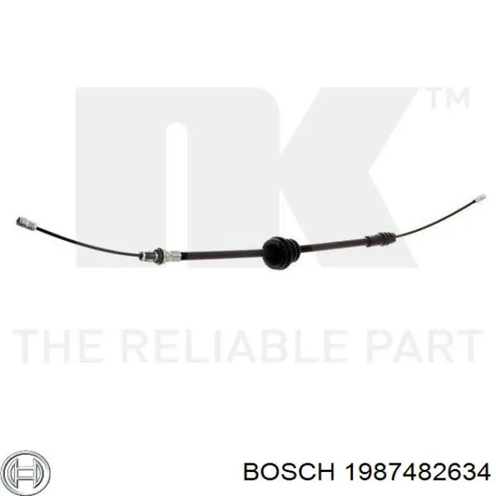 Compre 1987482634 Bosch Cabo do freio de estacionamento intermédio