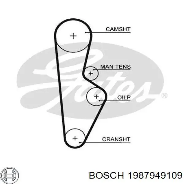 Compre 1987949109 Bosch Correia do mecanismo de distribuição de gás