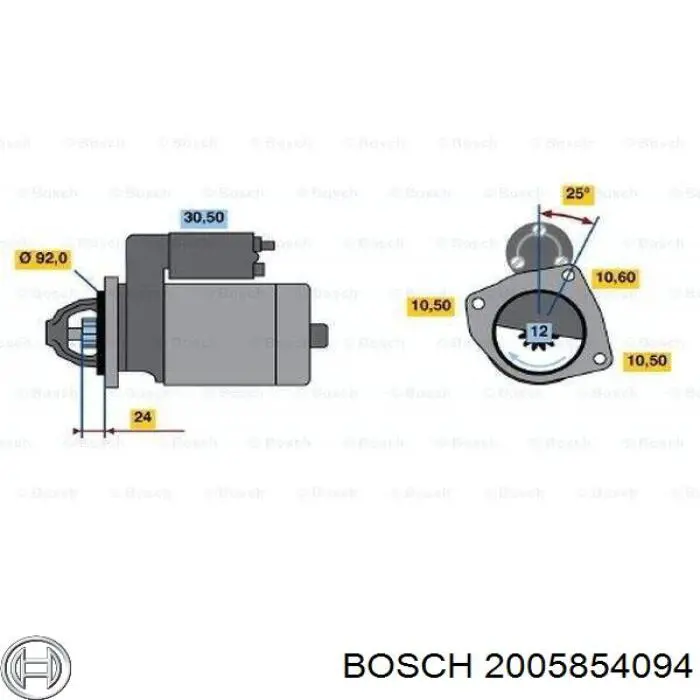 Compre 2005854094 Bosch Tampa traseira do motor de arranco