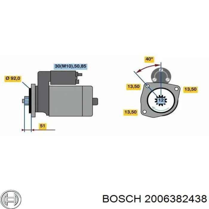 Roda dentada do motor de arranco Bosch 2006382438