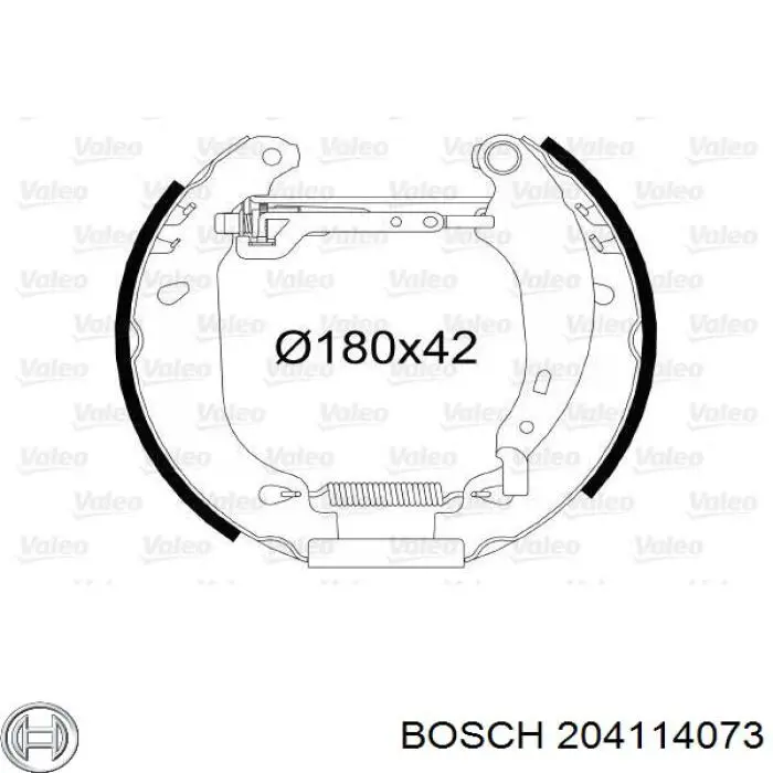Sapatas do freio traseiras de tambor, montadas com cilindros, kit Bosch 204114073 preço, a partir de 74,88 USD