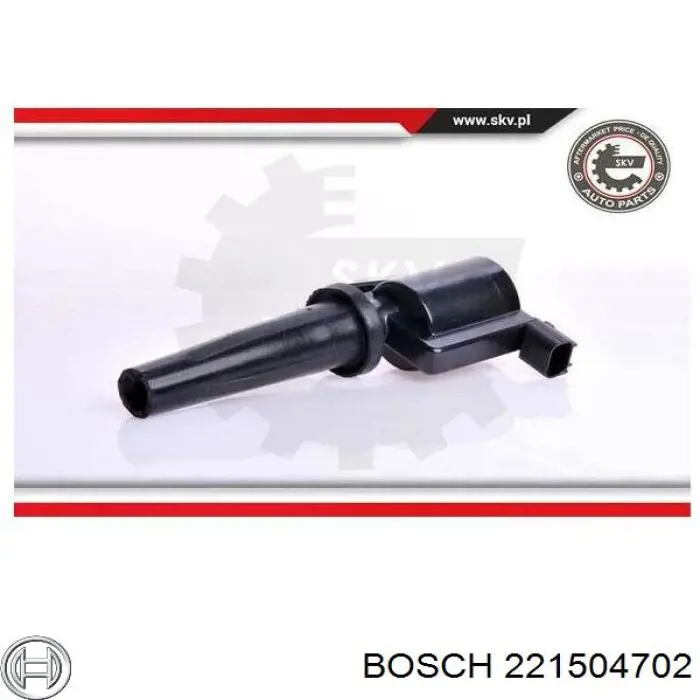 Bobina de ignição 221504702 Bosch