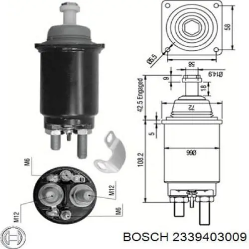 Relê retrator do motor de arranco Bosch 2339403009 preço, a partir de 78,48 USD