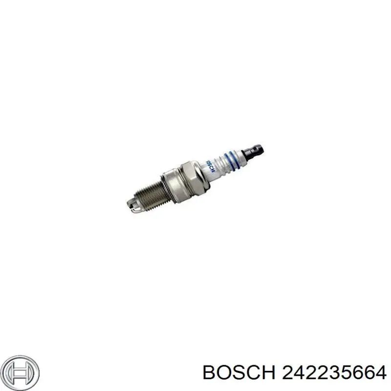 Vela de ignição 242235664 Bosch