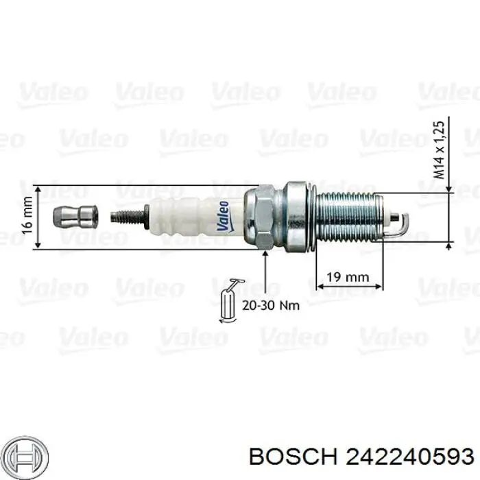 Compre 242240593 Bosch Vela de ignição
