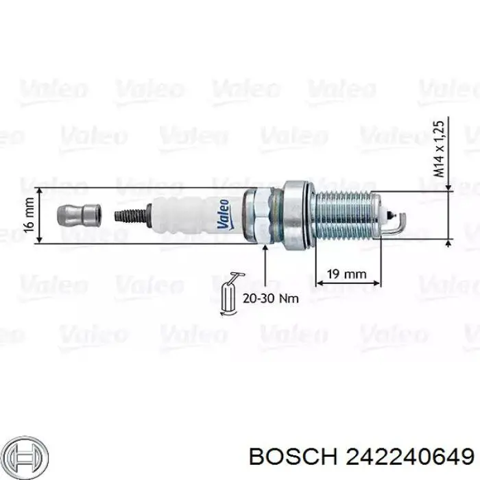 Vela de ignição 242240649 Bosch