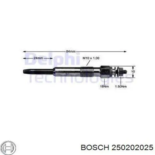 Vela de incandescência 250202025 Bosch