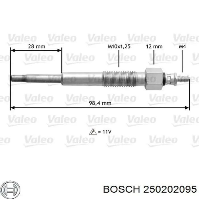 Vela de incandescência 250202095 Bosch