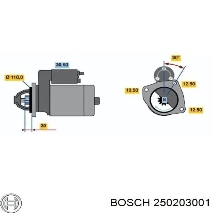 250203001 Bosch Vela de incandescência