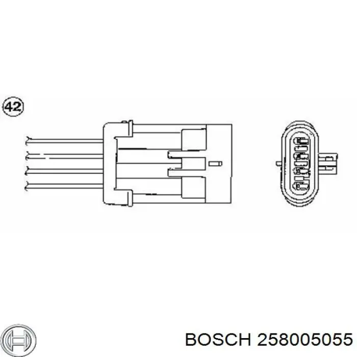 258005055 Bosch Sonda lambda, sensor de oxigênio