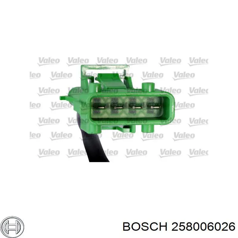 258006026 Bosch Sonda lambda, sensor de oxigênio até o catalisador