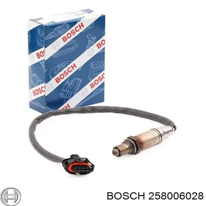 Sonda lambda, sensor direito de oxigênio até o catalisador 258006028 Bosch